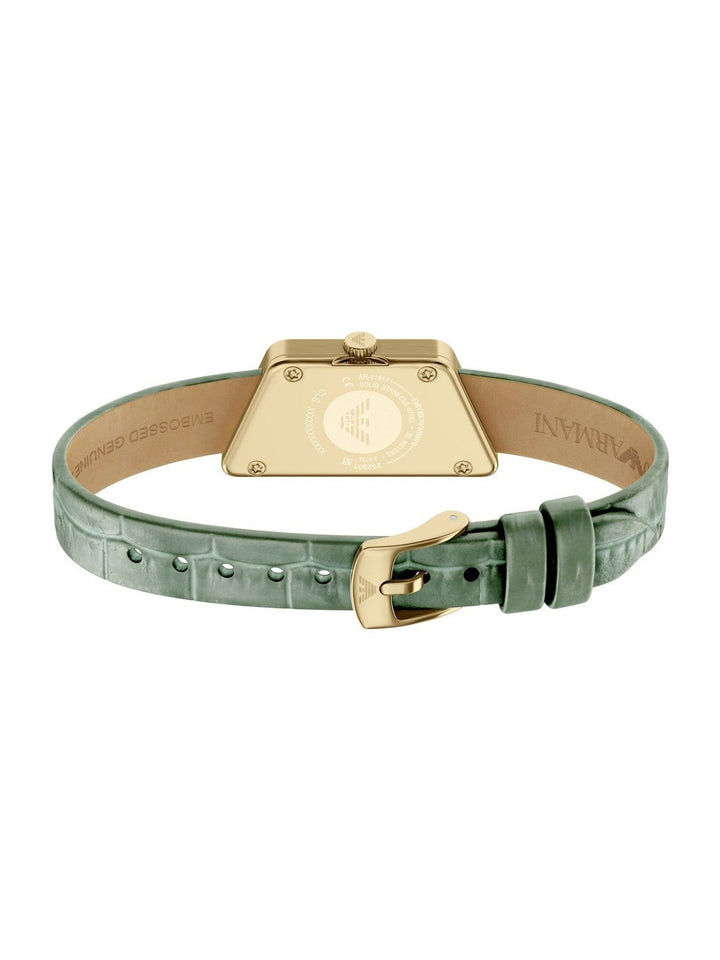 Emporio Armani Eagle Story Women Watch AR11817 – Green Leather Gold-Tone