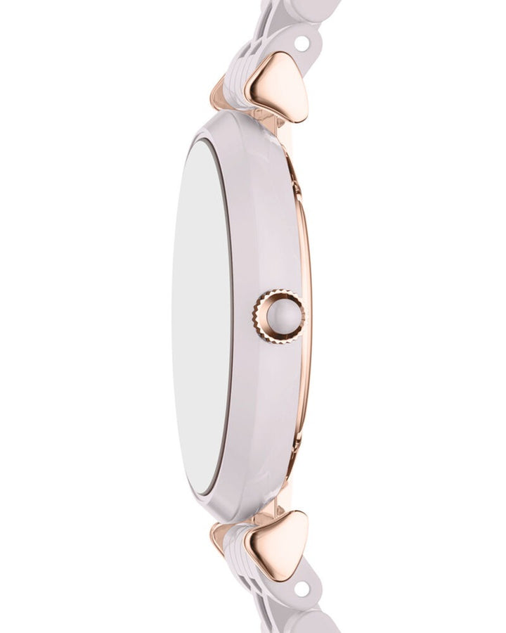 Emporio Armani Gianni T-Bar Women Watch AR70019 – White Ceramic