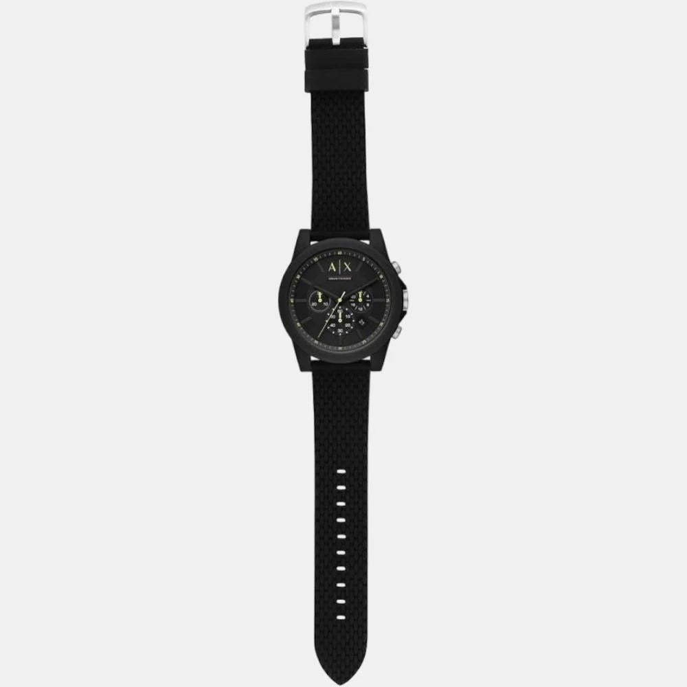 Armani Exchange Outerbanks AX1344 Black Dial Silicone Men&