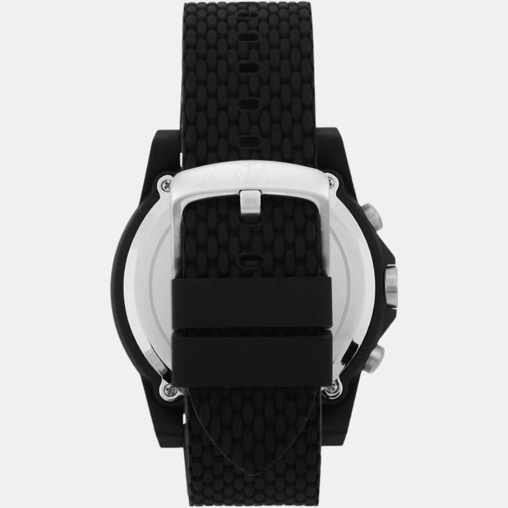Armani Exchange Outerbanks AX1344 Black Dial Silicone Men&