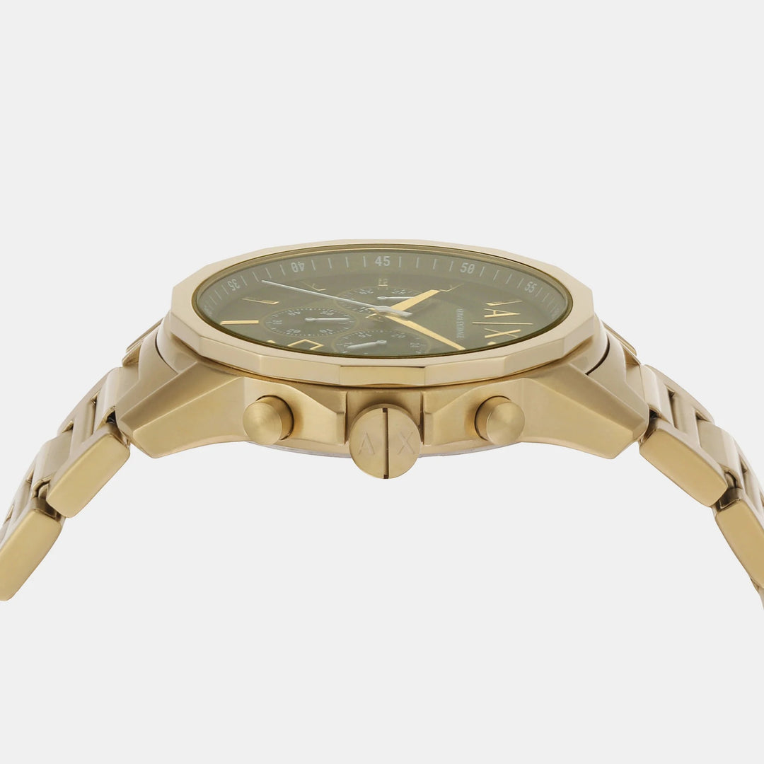 Armani Exchange Banks AX1746 Green Dial Chronograph Gold Men&