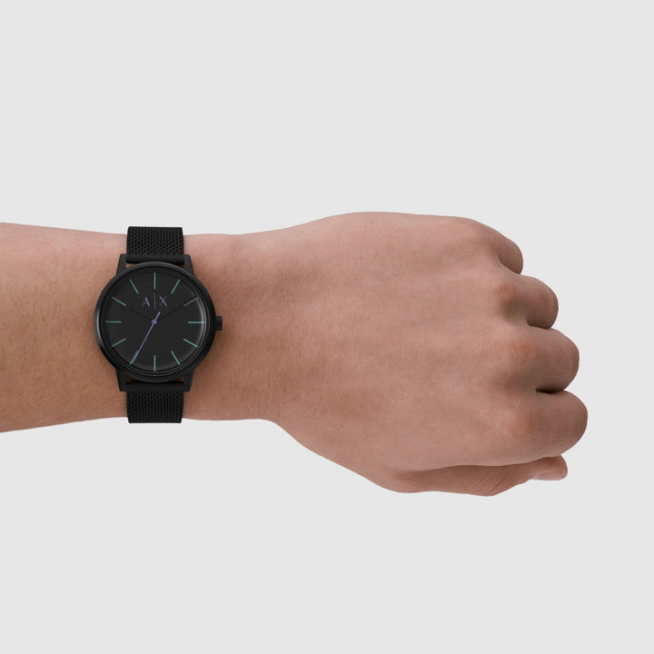 Armani Exchange Cayde AX2760 Black Matte Mesh Bracelet Men&
