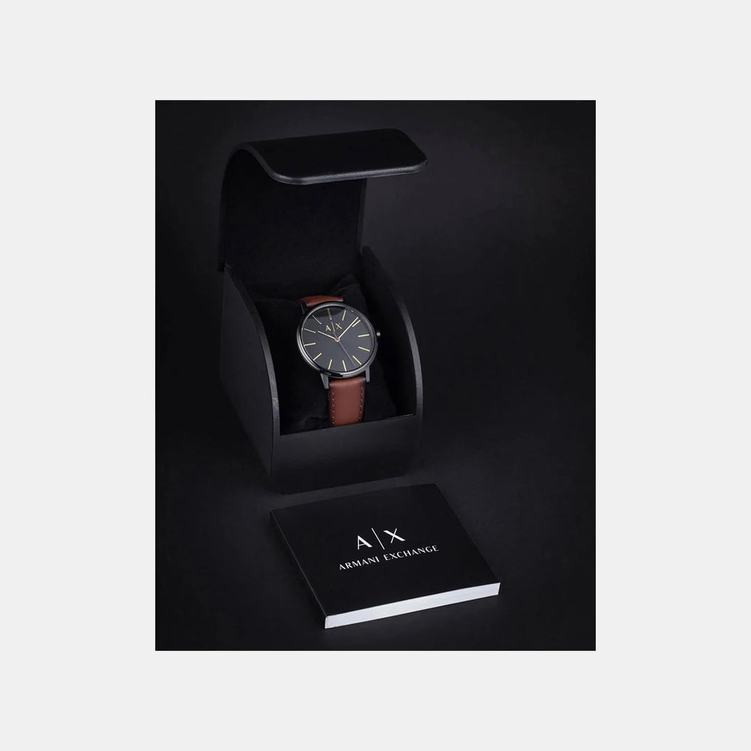 Armani Exchange Cayde AX2764 Grey Dial Leather Strap Men&