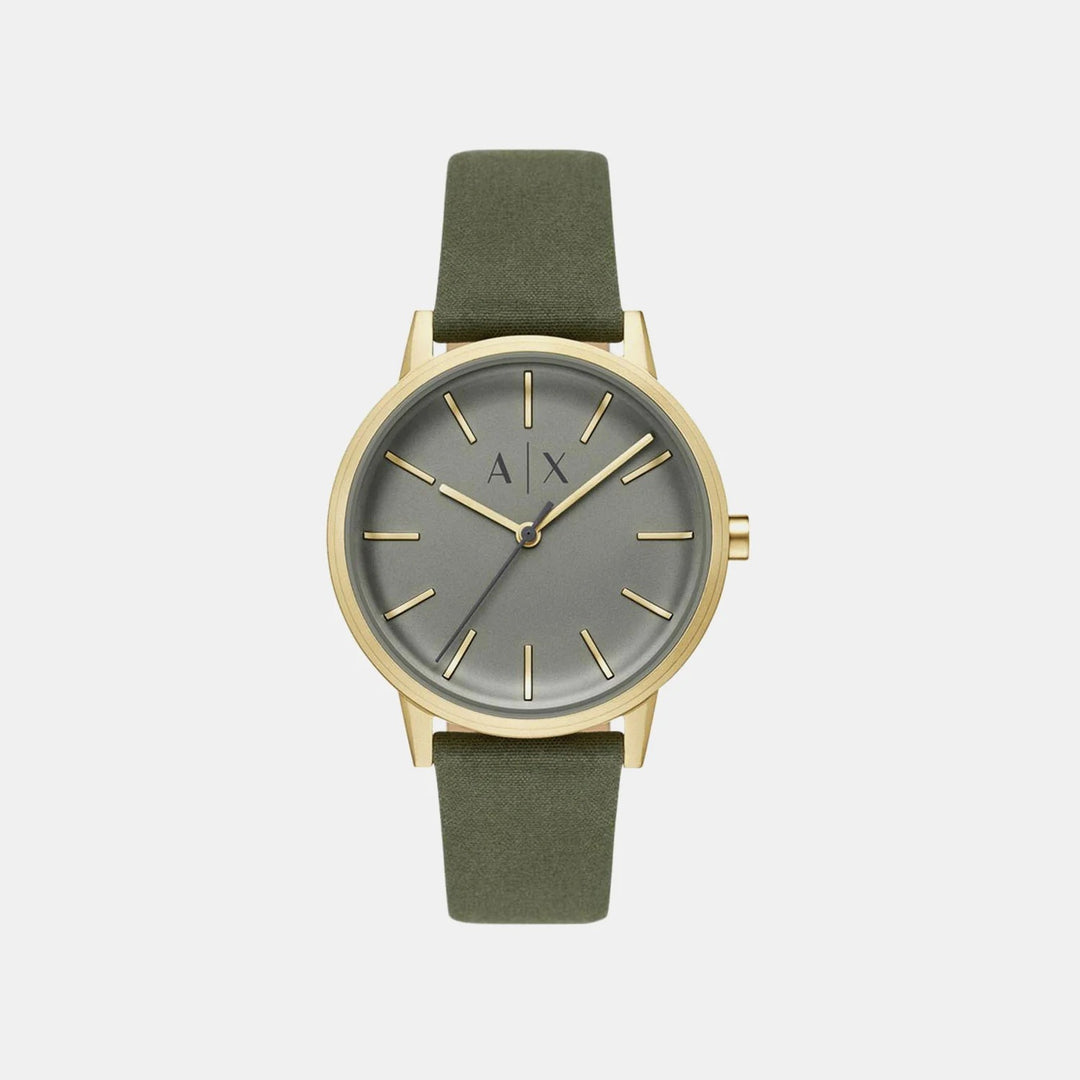 Armani Exchange Cayde AX2765 Green Dial Fabric Strap Men&