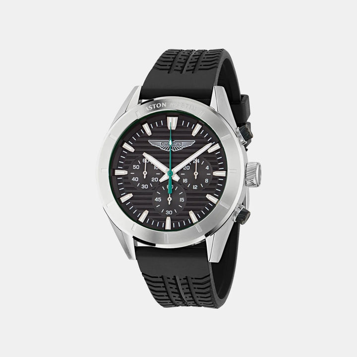 Aston Martin Icon 42mm Black Dial Stainless Steel Bracelet Men&