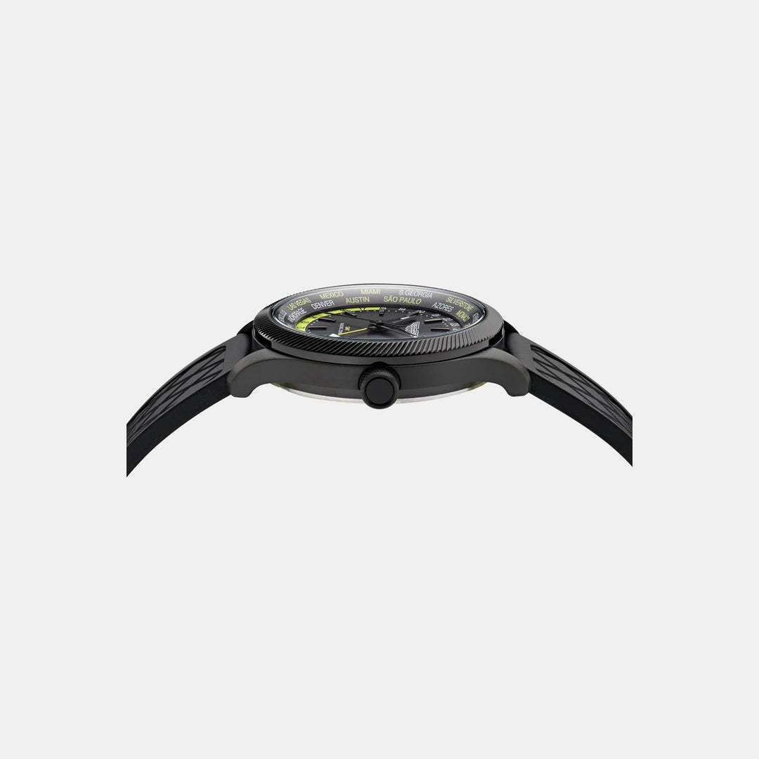 Aston Martin Icon 42mm Black Dial Date Silicone Men&