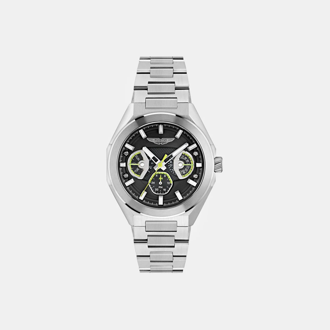 Aston Martin Thrill 42mm Black Dial Octagonal Multi-Function Steel Men&