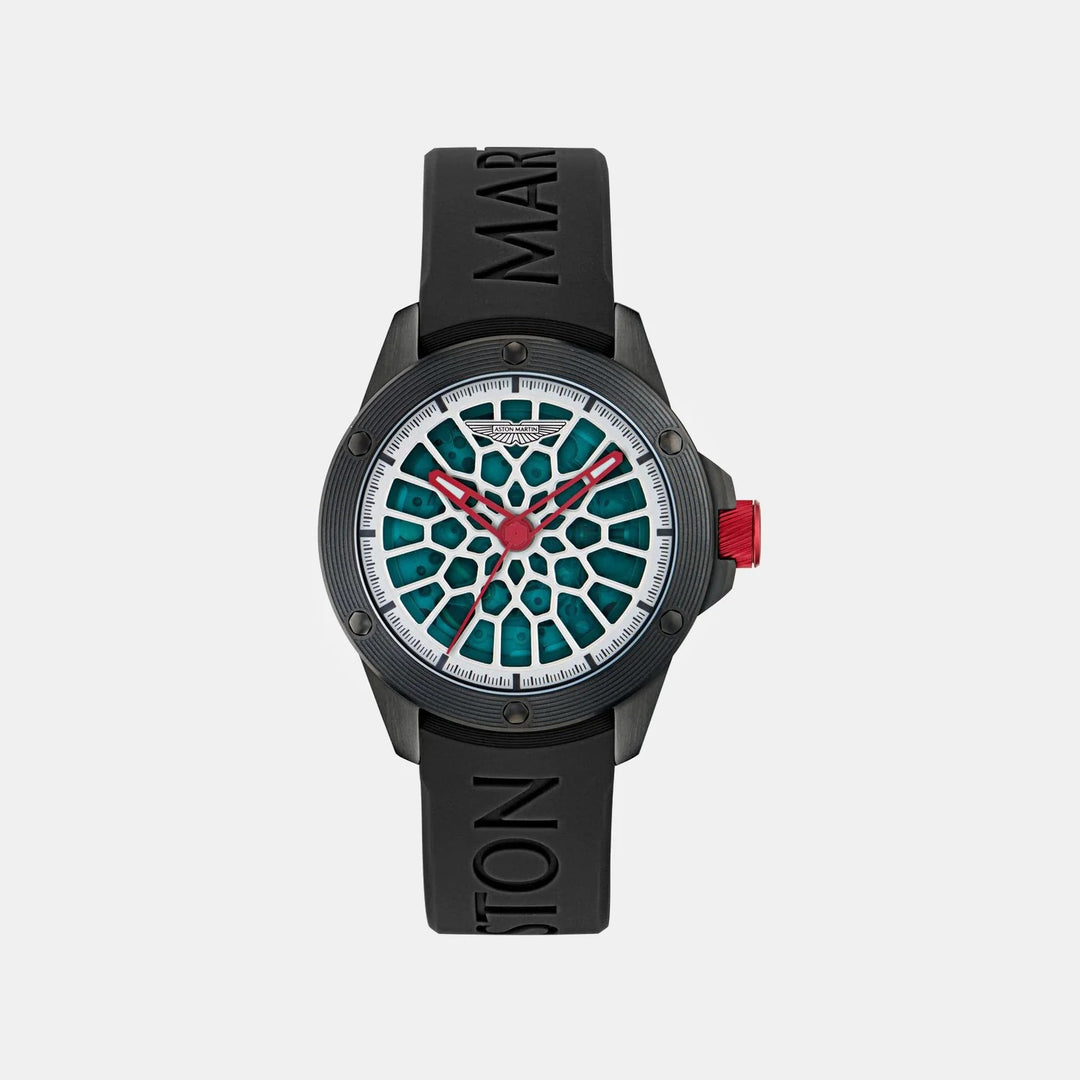 Aston Martin Thrill 42mm Black Dial Automatic Skeleton Silicone Men&