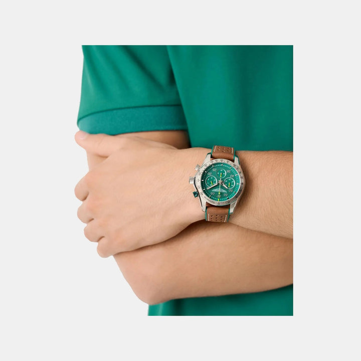 Aston Martin Thrill 42mm Green Dial Chronograph Silicone Men&