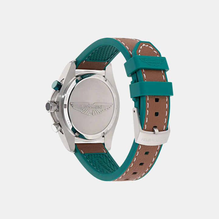 Aston Martin Thrill 42mm Green Dial Chronograph Silicone Men&