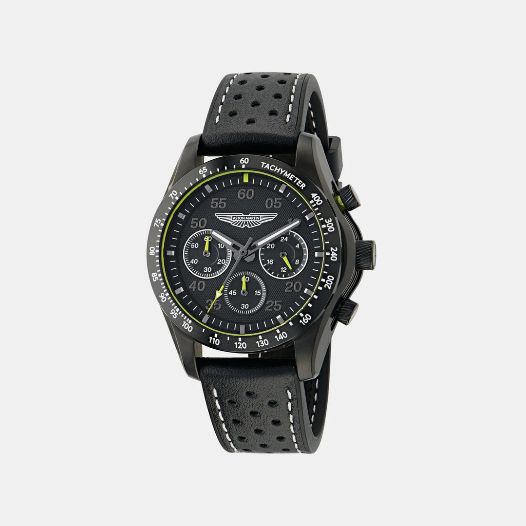 Aston Martin Thrill 42mm Black Dial Chronograph Silicone Men&