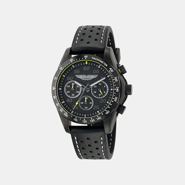 Aston Martin Thrill 42mm Black Dial Chronograph Silicone Men&