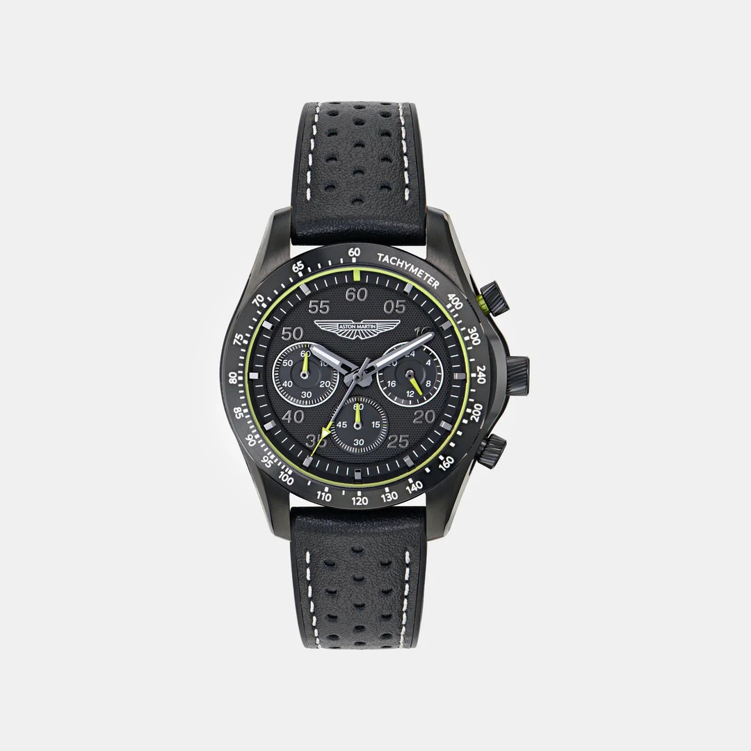 Aston Martin Thrill 42mm Black Dial Chronograph Silicone Men&