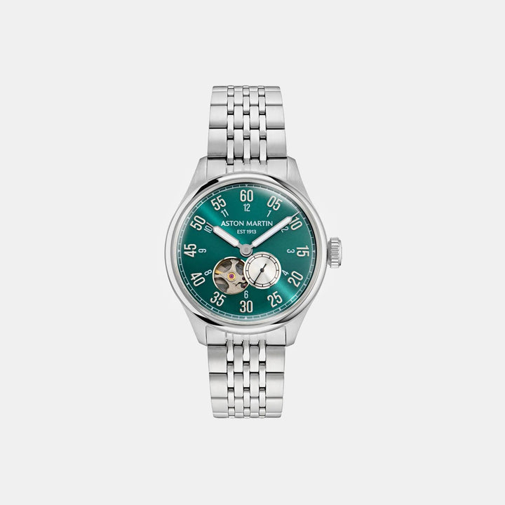 Aston Martin Timeless 41mm Green Skeleton Dial Automatic Steel Men&