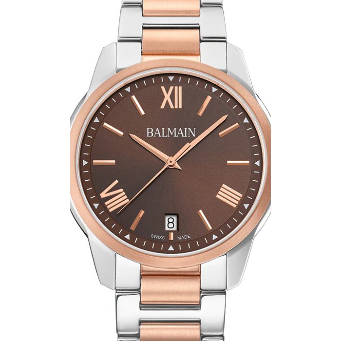 Balmain Madrigal Gent 42mm Dark Dial Leather Strap