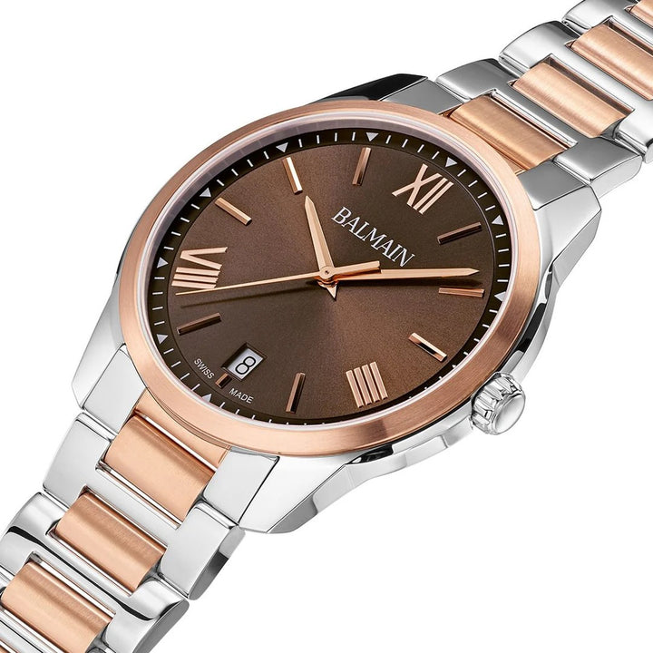Balmain Madrigal Gent 42mm Dark Dial Leather Strap