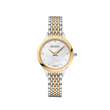Balmain de Balmain II Mini 29mm White MOP Diamond Dial Two-Tone Bracelet