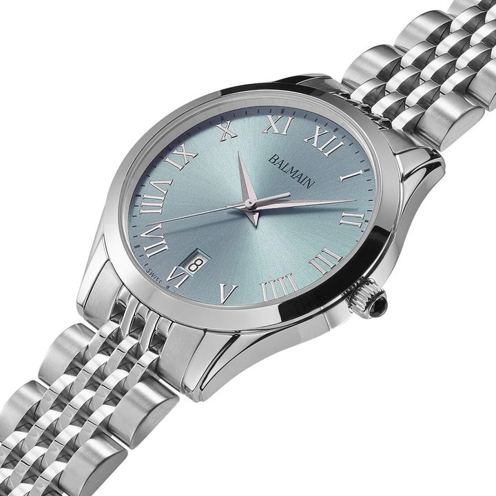 Balmain Classic R Lady 34mm Ice Blue Dial Stainless Steel
