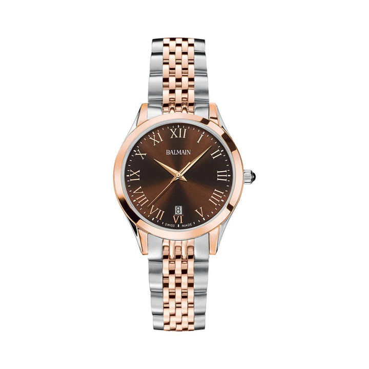 Balmain Classic R Lady 34mm Silver Dial Two-Tone Bicolor Bracelet