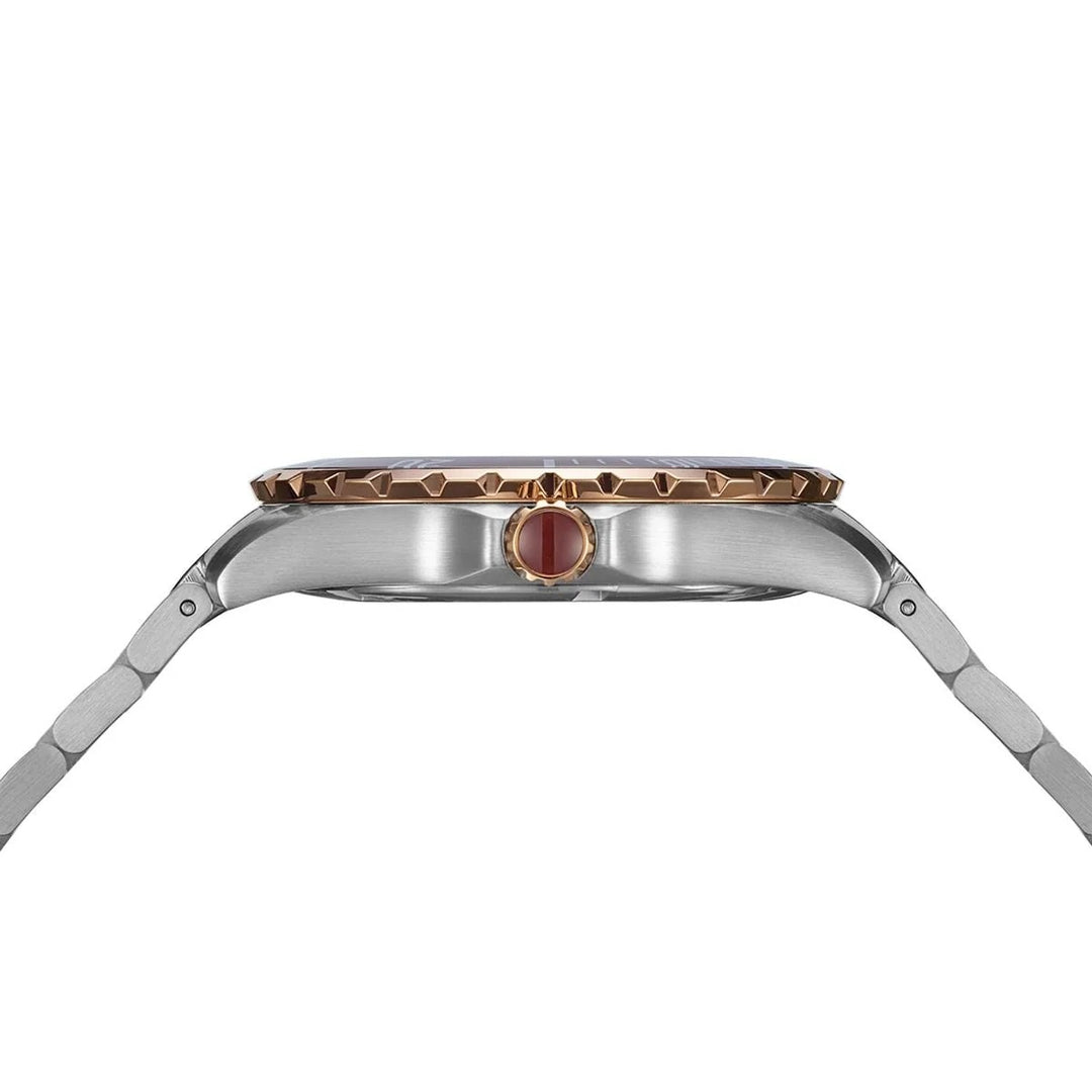 Balmain Ophrys Gent 42.5mm Brown Dial Bicolor Pink PVD Steel Bracelet 200m