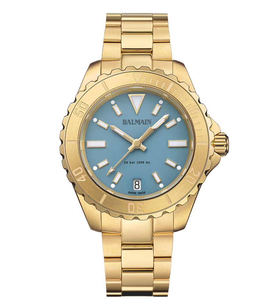 Balmain Ophrys Lady 34.5mm Blue Dial Stainless Steel Bracelet 200m