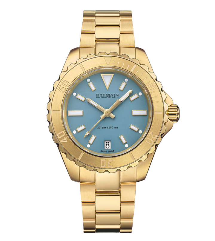 Balmain Ophrys Lady 34.5mm Blue Dial Stainless Steel Bracelet 200m