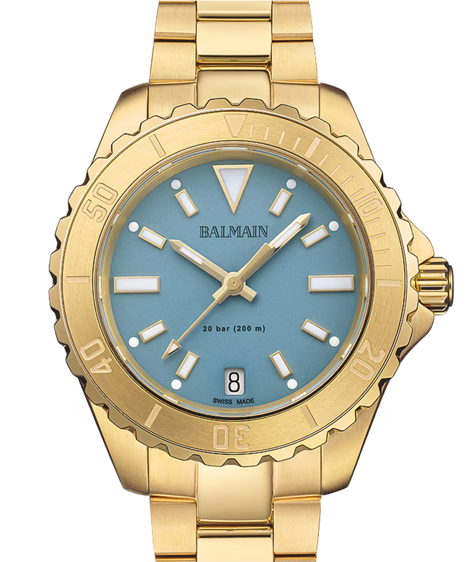 Balmain Ophrys Lady 34.5mm Blue Dial Stainless Steel Bracelet 200m