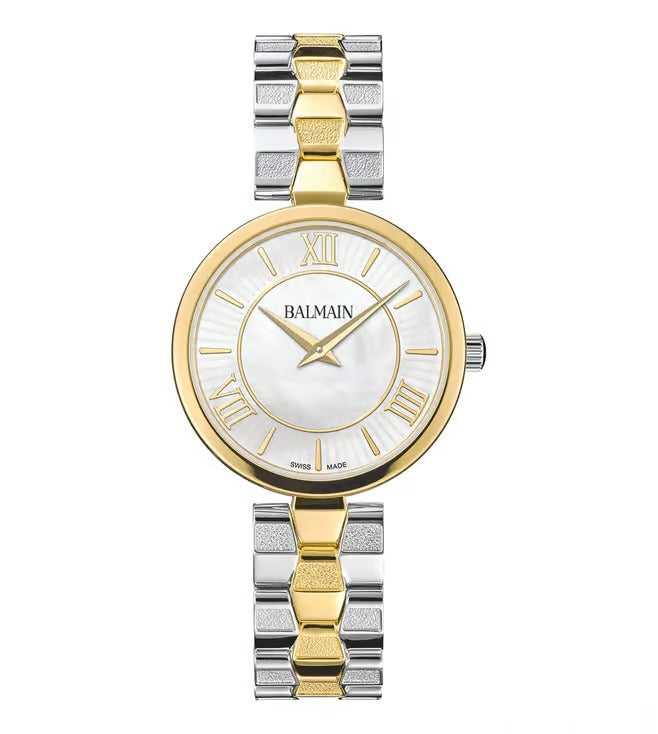 Balmain Sedirea Lady Swiss Watch B4832.39.82 – White MOP Dial Bicolor Steel &amp; Yellow PVD