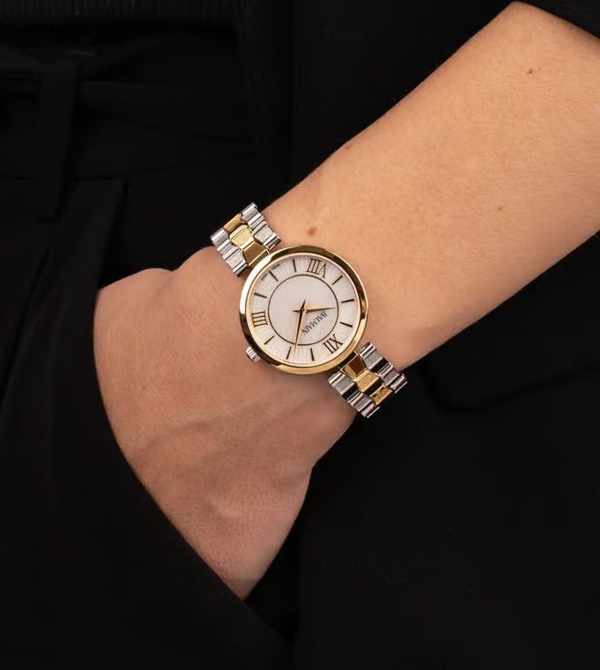 Balmain Sedirea Lady Swiss Watch B4832.39.82 – White MOP Dial Bicolor Steel &amp; Yellow PVD