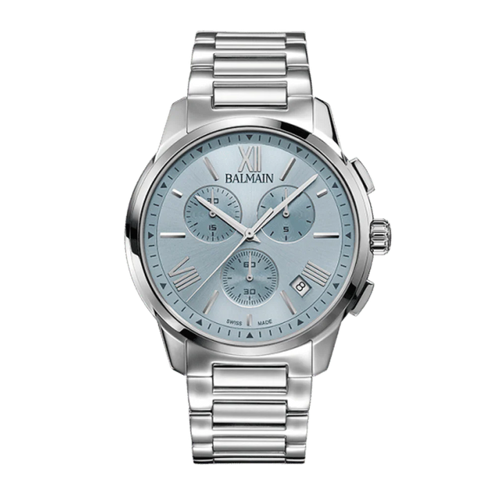 Balmain Madrigal Chrono Gent 42mm Black Dial Rubber Strap Chronograph