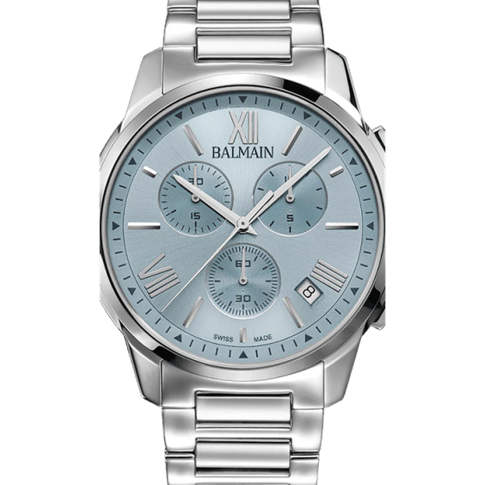 Balmain Madrigal Chrono Gent 42mm Black Dial Rubber Strap Chronograph