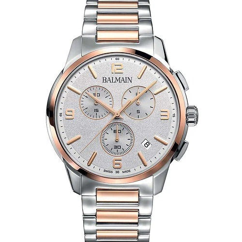 Balmain Madrigal Chrono Gent 42mm Brown Dial Stainless Steel Bracelet Chronograph