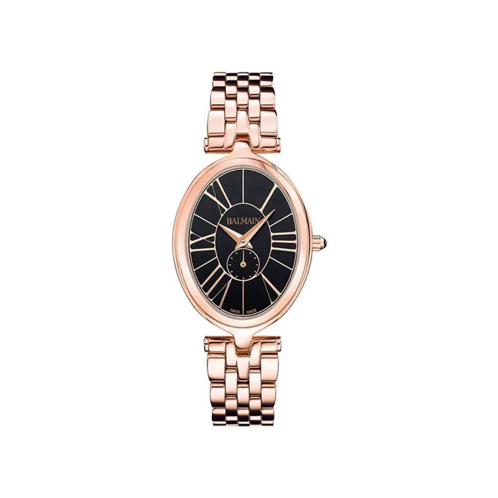 Balmain Haute Elegance Oval 26x31.7mm Silver Dial Stainless Steel Bracelet