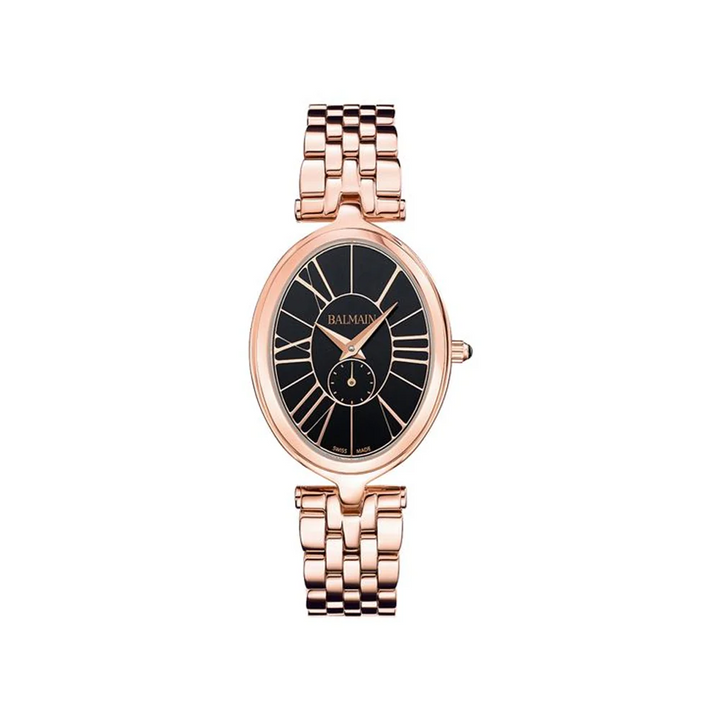 Balmain Haute Elegance Oval 26x31.7mm Silver Dial Stainless Steel Bracelet