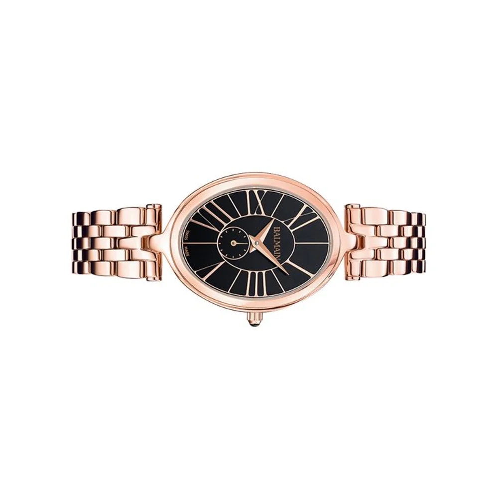 Balmain Haute Elegance Oval 26x31.7mm Silver Dial Stainless Steel Bracelet