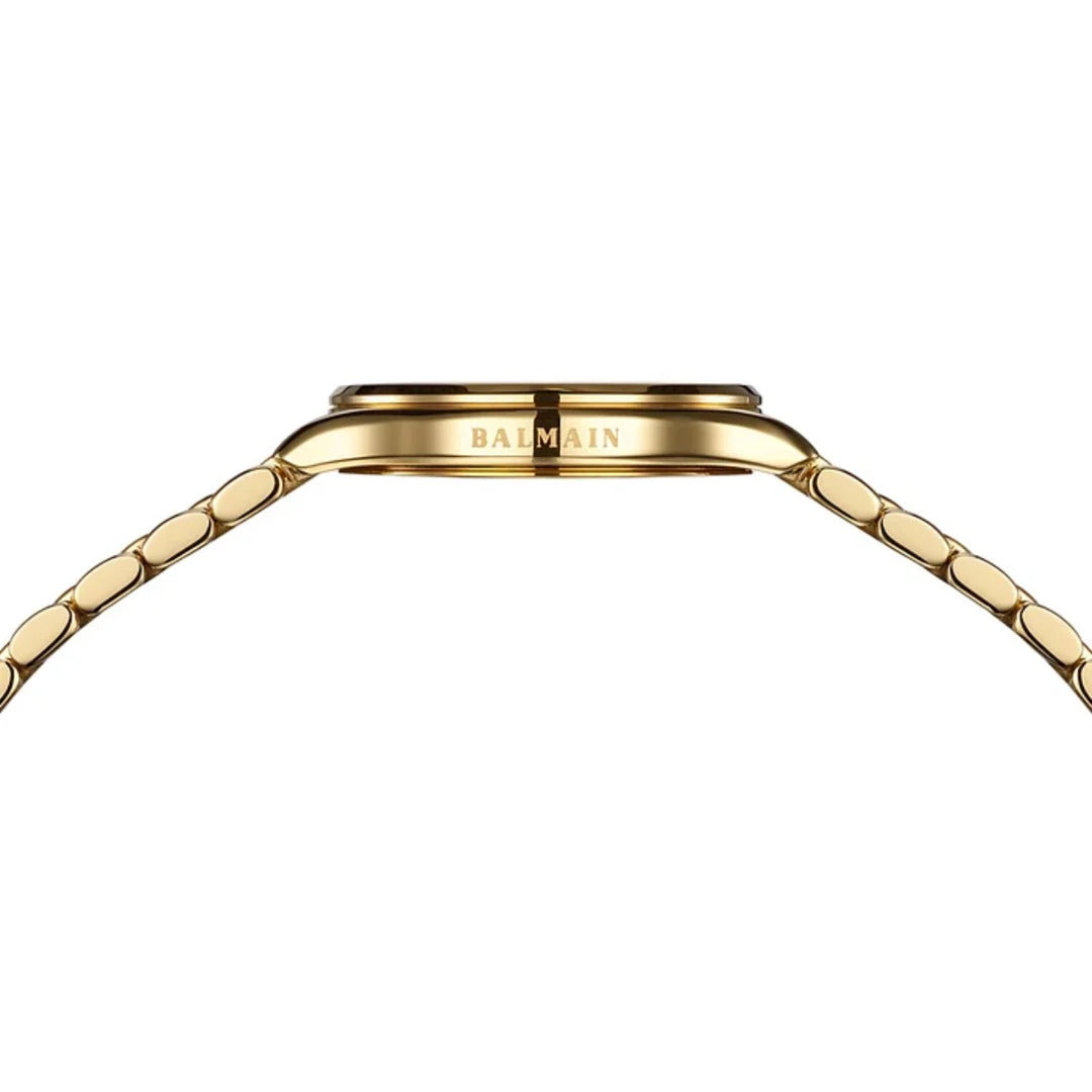 Balmain Beleganza Lady 32mm Green Dial Yellow PVD Stainless Steel Bracelet
