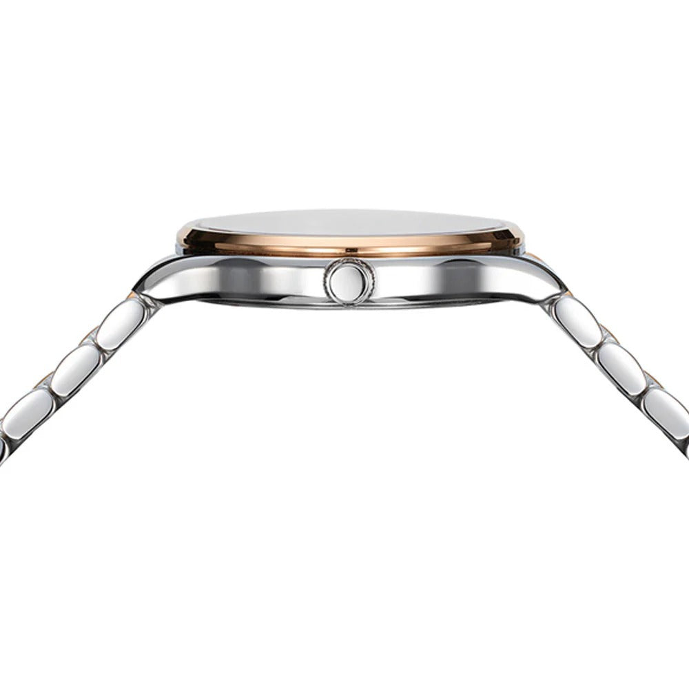 Balmain Beleganza Lady 32mm White Dial Bicolor Rose Gold PVD Steel Bracelet