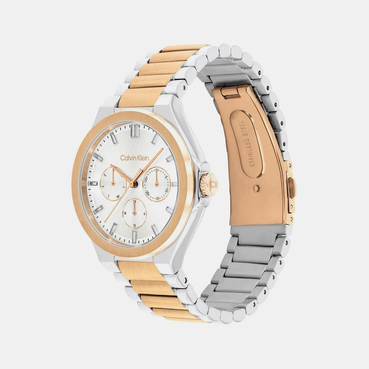 Calvin Klein 25100052 Vibrancy Women 38mm White Dial Stainless Steel Bracelet Quartz Multi Function Watch