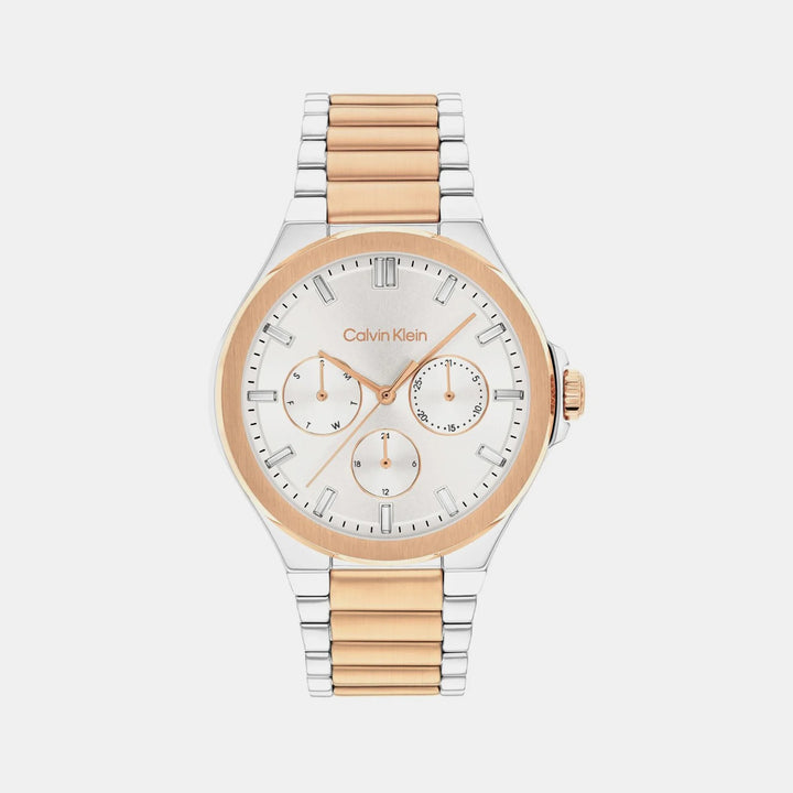 Calvin Klein 25100052 Vibrancy Women 38mm White Dial Stainless Steel Bracelet Quartz Multi Function Watch