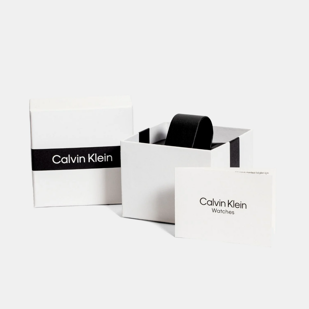 Calvin Klein 25100063 Pulse Women 20mm x 32mm Silver White Rectangle Dial Silver Mesh Bracelet Quartz Watch
