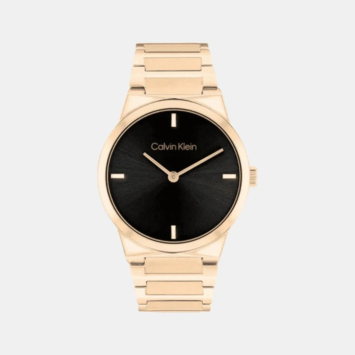Calvin Klein 25100086 Linear Elegance Women 30mm Black Dial Stainless Steel Bracelet Quartz Watch