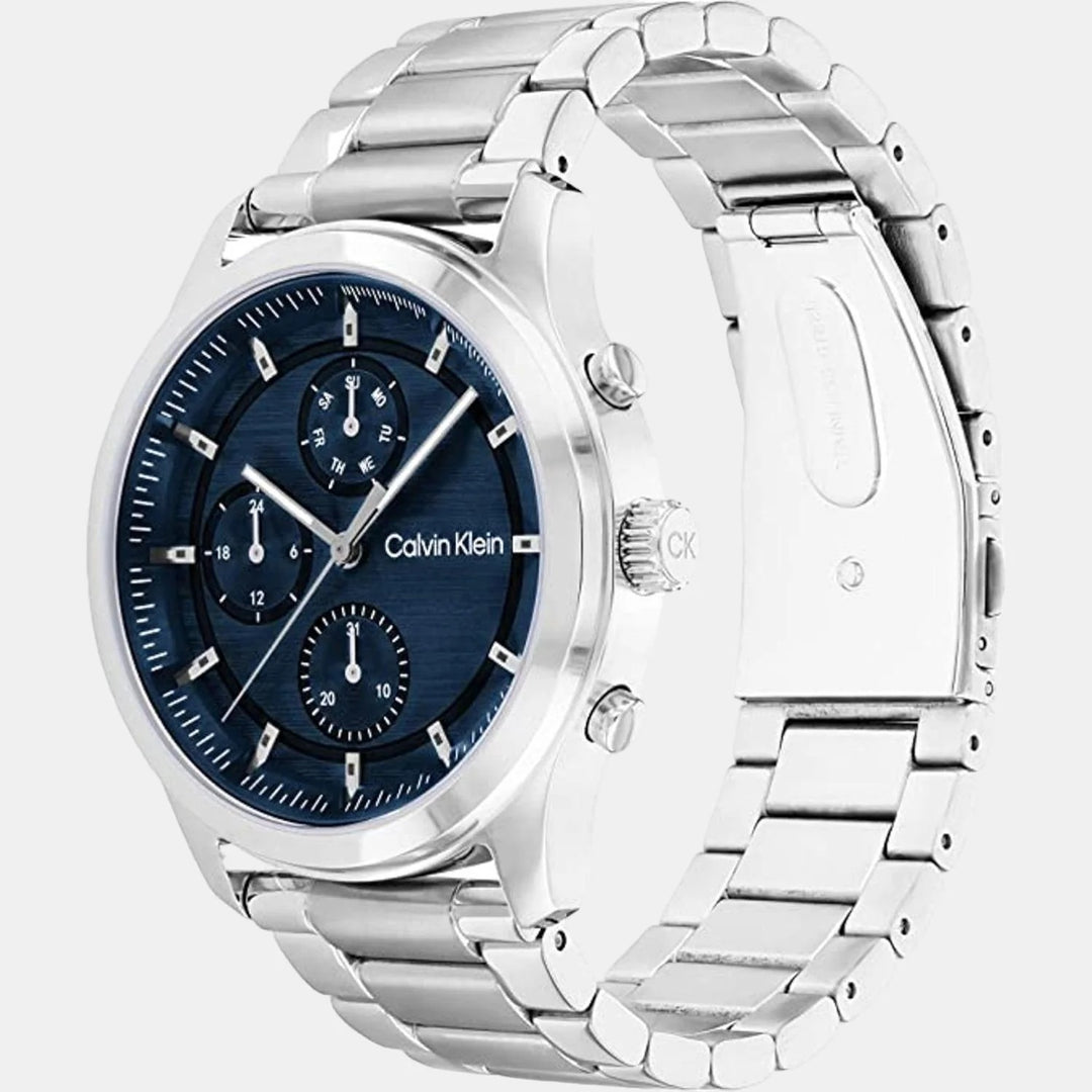 Calvin Klein 25200208 Sport Men 43mm Blue Dial Stainless Steel Chronograph Watch
