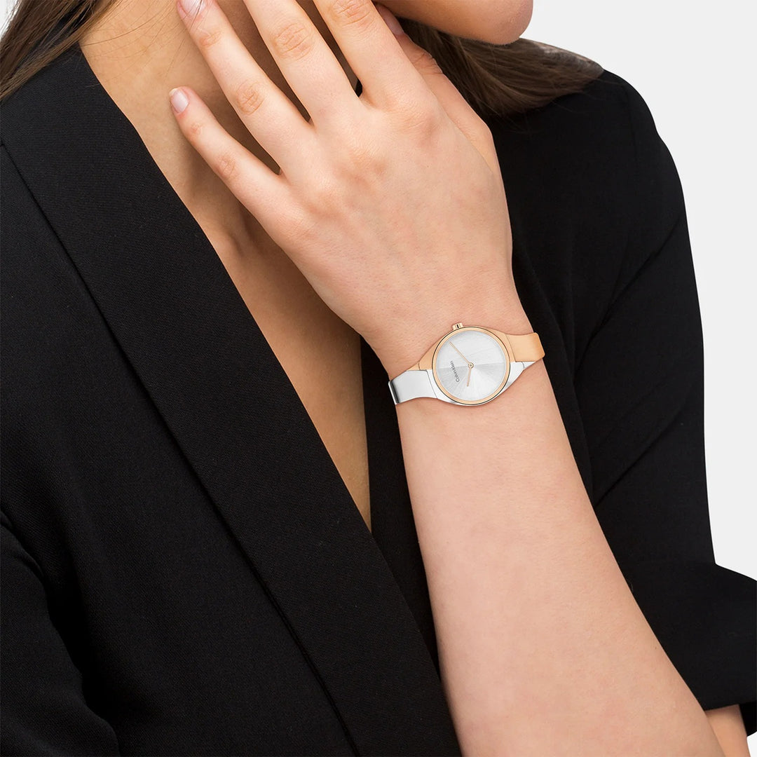 Calvin Klein 25200237 Charming Women 28mm Silver Dial Stainless Steel Bracelet Quartz Watch