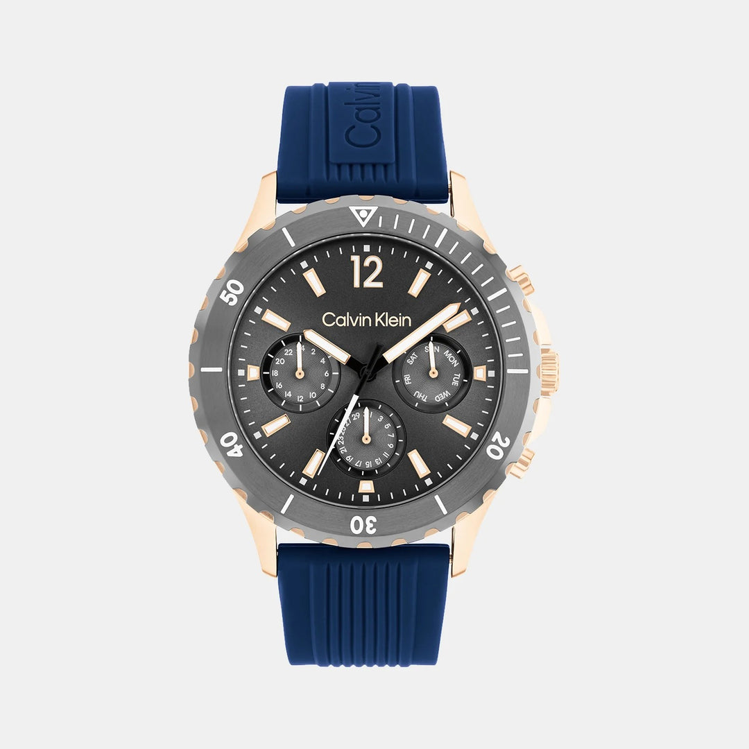 Calvin Klein 25200316 Sport Men 43mm Grey Dial Silicone Strap Quartz Chronograph Watch