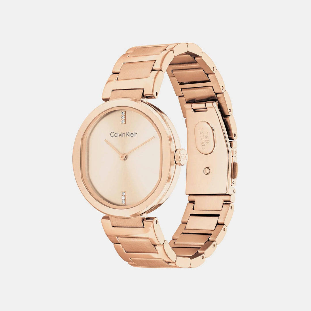 Calvin Klein CK Sensation 25200431 Women’s Rose Gold Dial Rose Gold Stainless Steel Bracelet Quartz Watch - 25200431