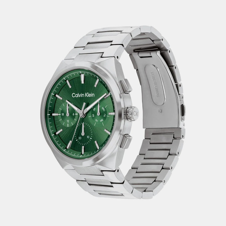 Calvin Klein Distinguish 25200441 Men’s Dark Green Dial Stainless Steel Bracelet Quartz Multi-Function Watch - 25200441