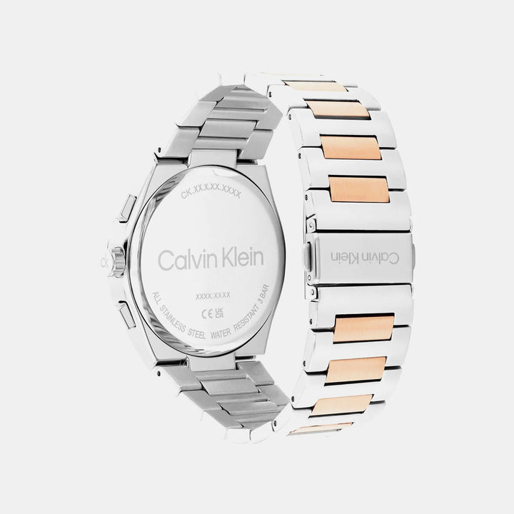 Calvin Klein Distinguish 25200536 Men’s Gunmetal Dial Two-Tone Stainless Steel Bracelet Quartz Multi-Function Watch - 25200536