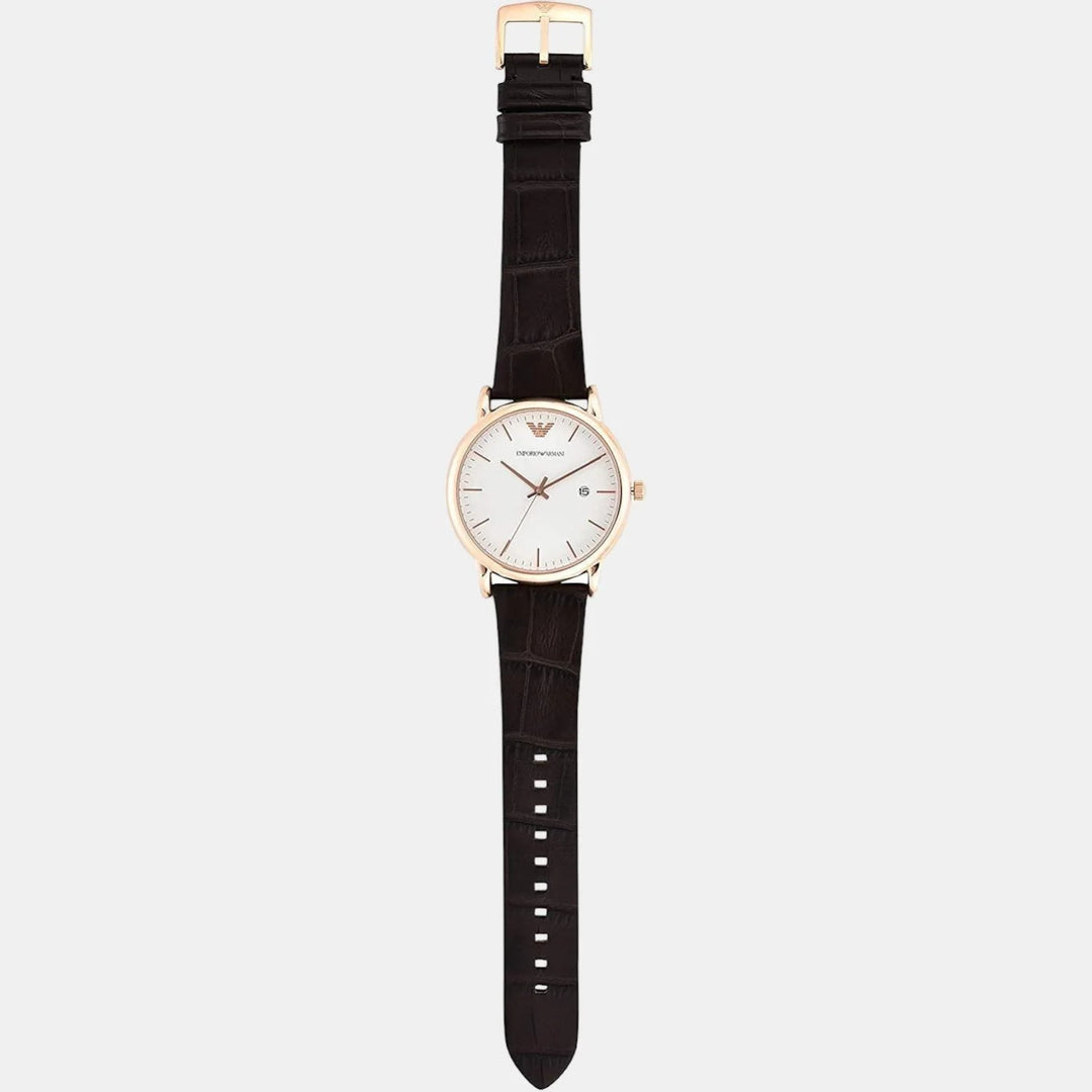 Emporio Armani Luigi AR2502 Grey Dial Leather Strap Men&