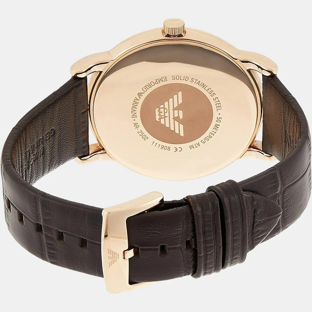 Emporio Armani Luigi AR2502 Grey Dial Leather Strap Men&