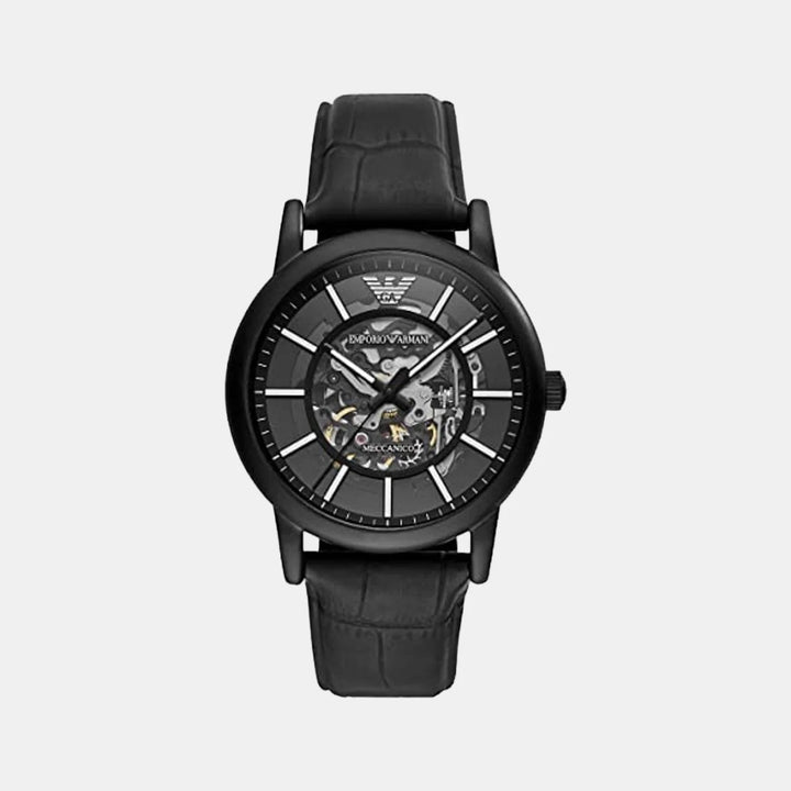 Emporio Armani Luigi AR60008 Black Skeleton Dial Automatic Men&